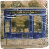3 packs of Commerce de Vins Wine Shop French Colorful Napkins Pack Luncheon Size 6.5 by 6.5 inches, pack of 20