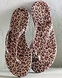 Leopard-print thong sandal