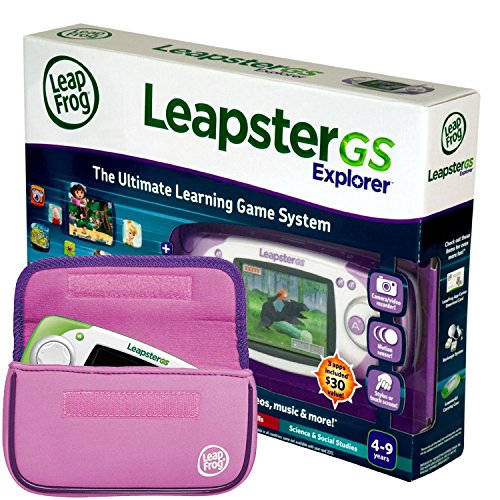 LeapFrog Leapster GS Explorer (Purple) & Neoprene Sleeve Set