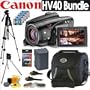 Canon Vixia HV40 HD HDV 10X Optical 200X Digital Zoom 2.7 inch Widescreen LCD Camcorder + Accessory Bundle
