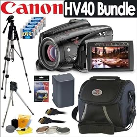 Canon Vixia HV40 HD HDV 10X Optical 200X Digital Zoom 2.7 inch Widescreen LCD Camcorder +... by Canon
