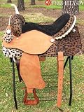 Flex Tree Barrel Racing Trail Western Cheetah Print Saddle