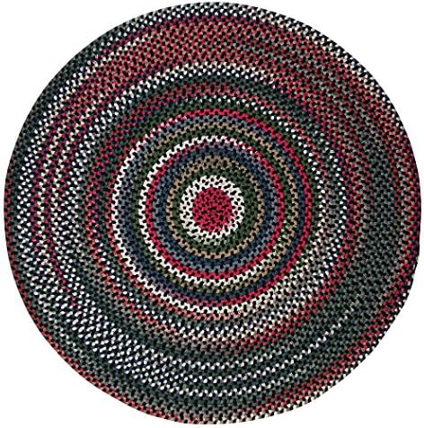 Chestnut Knoll Polypropylene Braided Round Rug, 4-Feet, Black Satin