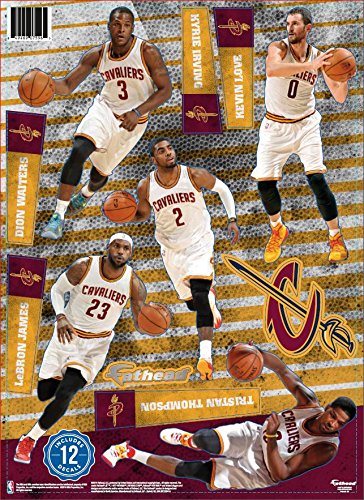 NBA Cleveland Cavaliers Fathead Teammate Team Set Decals, 12 x 17-Inch, Maroon