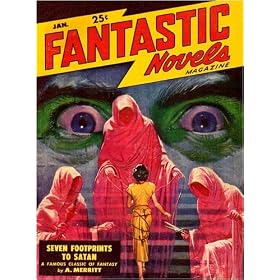January 1949 Fantastic Novels Vintage Science Fiction and Fantasy Book Cover Art Poster