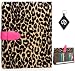 Second Generation Apple iPad (iPad 2) -Special Edition- Portfolio Case Cover With Built-in Typing and Cinema Mode Fold Stand and Credit Card Wallet Compartment Slots Fits 16GB 32GB 64GB Wi-Fi and Wi-Fi + 3G, Color: Wild Leopard + NuVur ™ Keychain (MIA3TTL1)