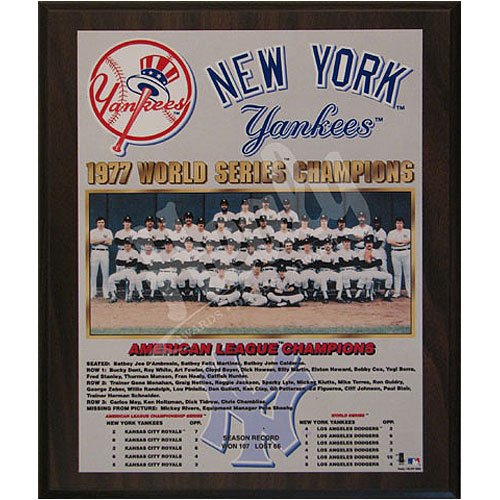 Buy 1977 New York Yankees World Series Champions Team 13x16 Plaque by Mounted Memories
