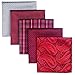 Retreez 5 Piece Assorted Woven Microfiber Premium Pocket Square Gift Box Set - Set 003