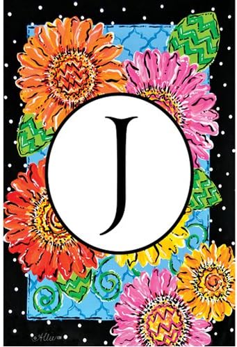 Custom Decor Monogram Mini Flag - Lively Gerbera J