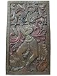 Wall Decor Indian Carving Dancing Krishna Tribal Wood Doors 60x36