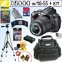Nikon D5000 12.3 MP DX Digital SLR Camera with 18-55mm f/3.5-5.6G AF-S DX VR Nikkor Zoom Lens + 8GB Deluxe Accessory Kit