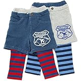 【アウトレット】 Bobson レイヤードパンツ(80～130cm) キムラタンの子供服 グレー 130 ( 77158x77658-143 )