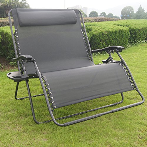 Sale Prime Garden 2 Person Gravity Free Recliner With Pillow And