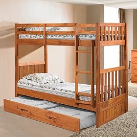 Discovery Twin Twin Bunk w Trundle: Desk Hutch and Chair, TV Stand