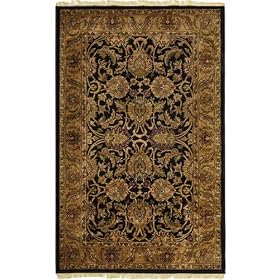 Regal Ii Area Rug, 7'6x9'6 OVAL, BLACK GOLD by Home Decorators Collection