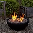 The Hampton Black Indoor/Outdoor Fire Bowl with Liquid Burning Gel