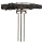 Weiler 3/4" Diameter, 1/8" Stem Size, Stiff Hair Bristle Fill, Miniature Wheel Brush