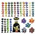 QMAY DND Dice Set, 140PCS Polyhedral Game Dice, 20 Color Double-Colors DND Dice Role Playing Dice for Dungeon and Dragons DND RPG MTG Table Games Dice D4 D8 D10 D12 D20
