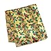 CTM Women's Long Satin Christmas Holiday Holly Leaves Scarf