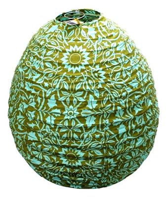 Zen Zen Hanging Beehive Lantern Shade - Olive & Aqua