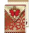Red Butterfly Paisley Magnetic Closure Mini Notepad