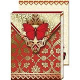 Red Butterfly Paisley Magnetic Closure Mini Notepad