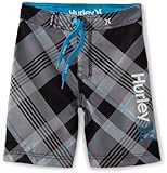 Hurley Boys 2 7 Toddler Plaid Shifter Short Black 3T