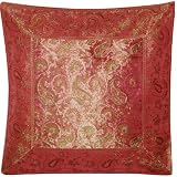 ShalinCraft Pillow Covers Decorating Ideas Handmade Christmas Gifts Silk Fabric 16x16 inches (bcbr302)