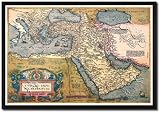 Framed Art Poster 20x30, Map of The Middle East