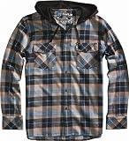 QUIKSILVER CUTBACK HOODED FLANNEL BLACK L