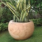Garden Planter - Polished Rainbow Serenity Stone Plant Pot