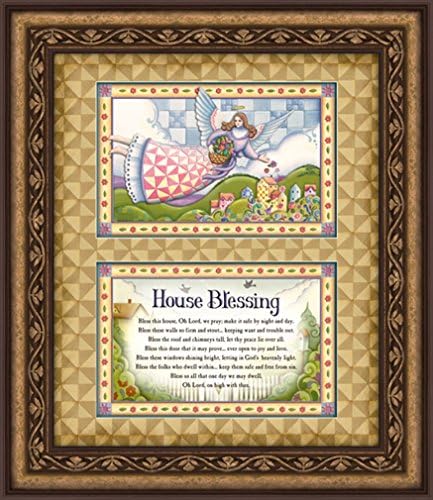 Jim Shore Design House Blessing Framed Wall Art, 22 Inch