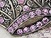 Alilang Antique Brass Tone Shine Pink Rhinestone Princess Queen Crown Brooch Pin