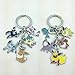 One Set of 2 PCS Pokemon Metal Keychain Sylveon Vaporeon Flareon Eevee Umbreon Espeon Jolteon