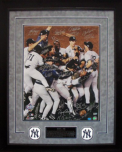 New York Yankees - Team Celebration - 1998 Team Signed Framed 16x20 Photograph