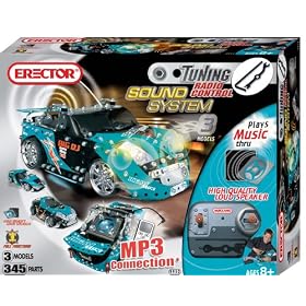 Erector Light and Sound Tuner Vehicle Kit - Blue - 3 Model Set from Car Radio Systems