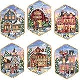 Dimensions Needlecrafts Counted Cross Stitch, Christmas Village Ornaments