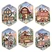 Dimensions Needlecrafts Counted Cross Stitch, Christmas Village Ornaments