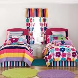 Black Friday Zany Flowers 8pc Reversible Floral Twin Bed-in-Bag