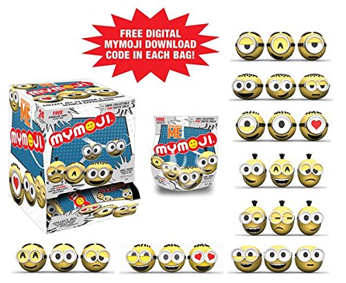 Funko MyMoji Despicable Me Minions Mini Toy Action Figure Emoji and Exclusive Digital Download Emoji in each pack - 2 Random Packs