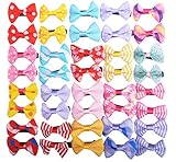 BINGPET 50pcs/25pairs Dog Hair Bows Small Bowknot Pet Grooming Products Dogs Hair Clips Accessories Mix Colors
