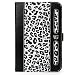 Black White Leopard Design Executive Book-Style Leather Portfolio Jacket Case Cover for Barnes & Nob