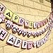Efivs Arts Cartoon Minnie Bow Happy Birthday Party Supplies Decoration Banner(Round)