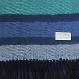 Cashmere Feel Patterened Unisex Pashmina Scarf - Striped Blue/Green