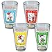 ICUP Peanuts Holiday Stamp Pint Glass (4 Pack), Clear