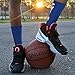 ChalkTalkSPORTS Athletic Half Cushioned Crew Socks | Basketball Player Design | Royal Blue/White