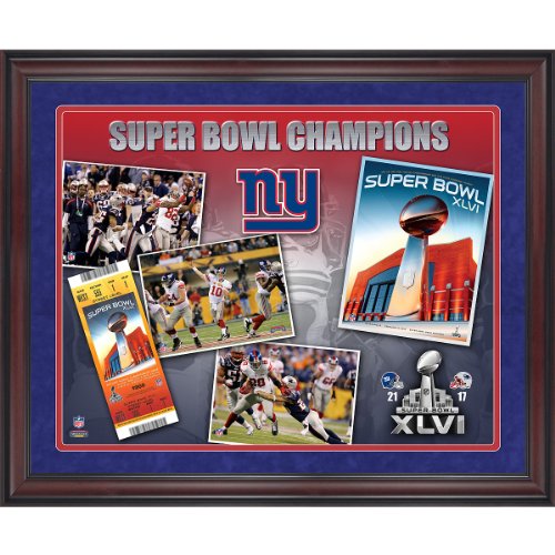 Mounted Memories New York Giants Super Bowl XLVI Champions Framed Photo Collage