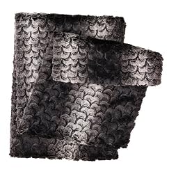 Aromahome Faux Fur Scarf - Black/Grey