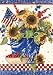 Patriotic Sunflowers House Flag