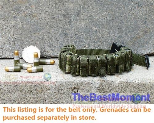 Gun_MGL_DA_C_41 MGL 1:6 Scale Multiple Grenade Launcher GRENADE AMMO BELT Green CAMOUFLAGE Model For 1:6 Scale 12" Action Figure Accessories (Original from TheBestMoment @ Amazon)